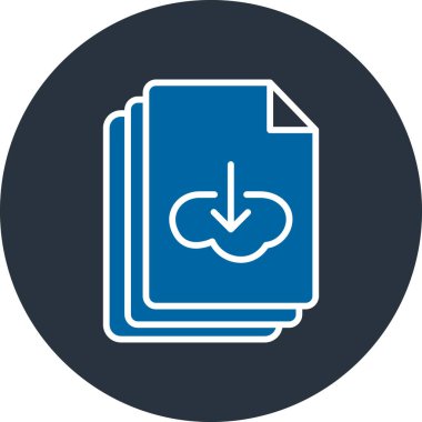 İndirme simgesinin vektör illüstrasyonu