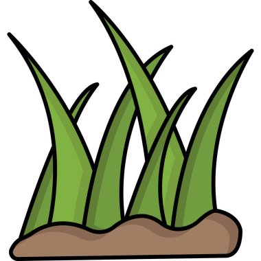 Yeşil bir bitkinin çizimi