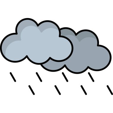 Bulut. Web simgesi basit illüstrasyon