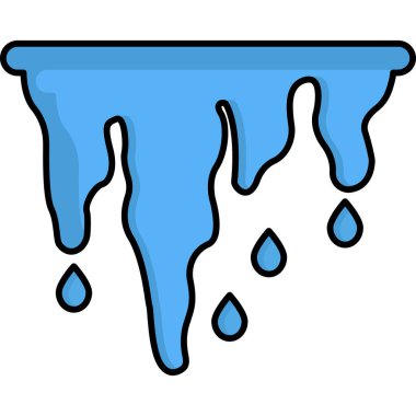 Su damlası ikonu. vektör illüstrasyonu