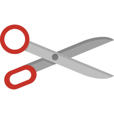 Makas. Web simgesi basit illüstrasyon