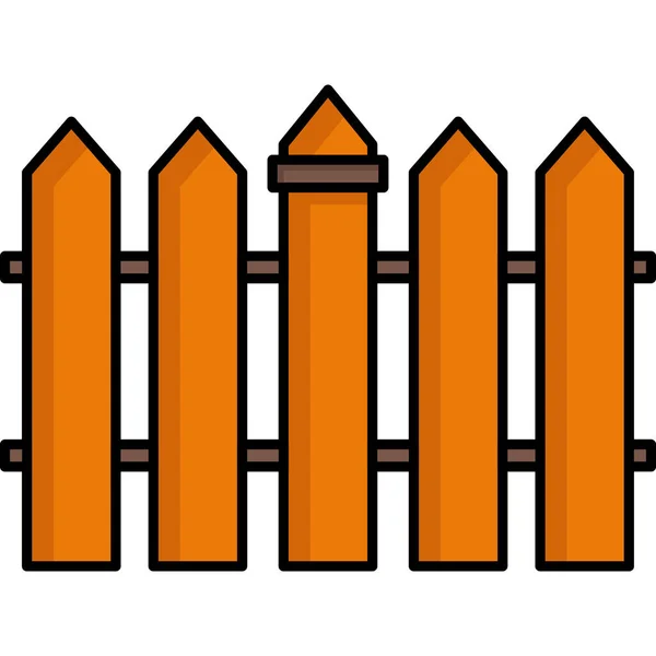 Ikona Ogrodzenia Ilustracja Wektora — Wektor stockowy