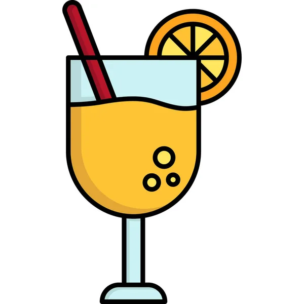 鸡尾酒 Web图标简单设计 — 图库矢量图片