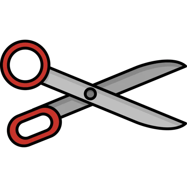 Nożyczki Ikona Web Prosta Ilustracja — Wektor stockowy