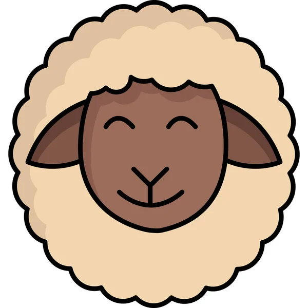 Vektorová Ilustrace Roztomilé Kreslené Ovce — Stockový vektor