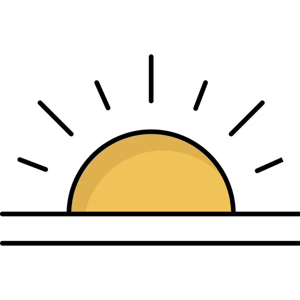 Slunce Webová Ikona Jednoduchá Ilustrace — Stockový vektor