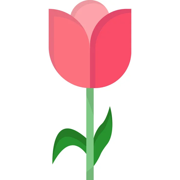 Tulipán Icono Web Ilustración Simple — Archivo Imágenes Vectoriales