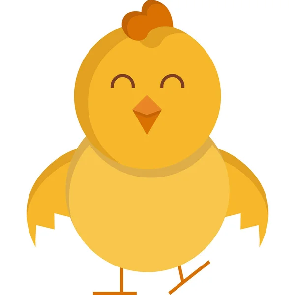 可爱的小鸡 有黄色的嘴 — 图库矢量图片