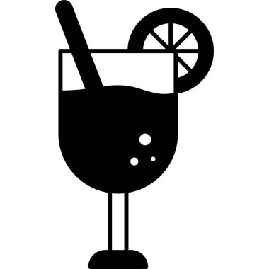 Kokteyl. Web simgesi basit illüstrasyon