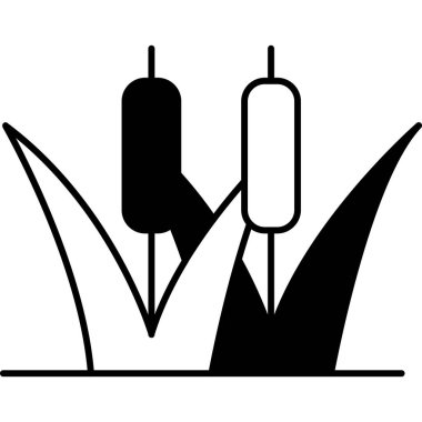 Bir bitki simgesinin vektör illüstrasyonu