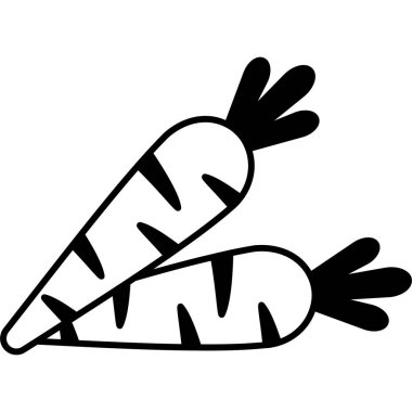 Havuç. Web simgesi basit illüstrasyon