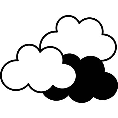 Bulut. Web simgesi basit illüstrasyon