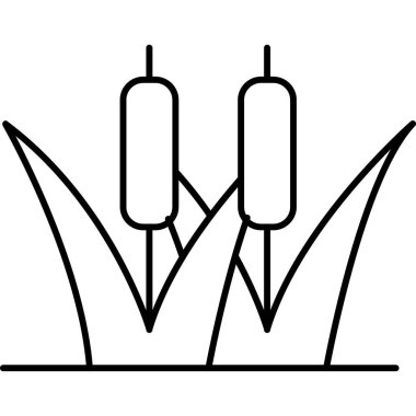 Bir bitki simgesinin vektör illüstrasyonu
