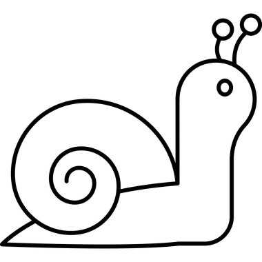 basit biçim tasarımında salyangoz simgesi vektör çizimi