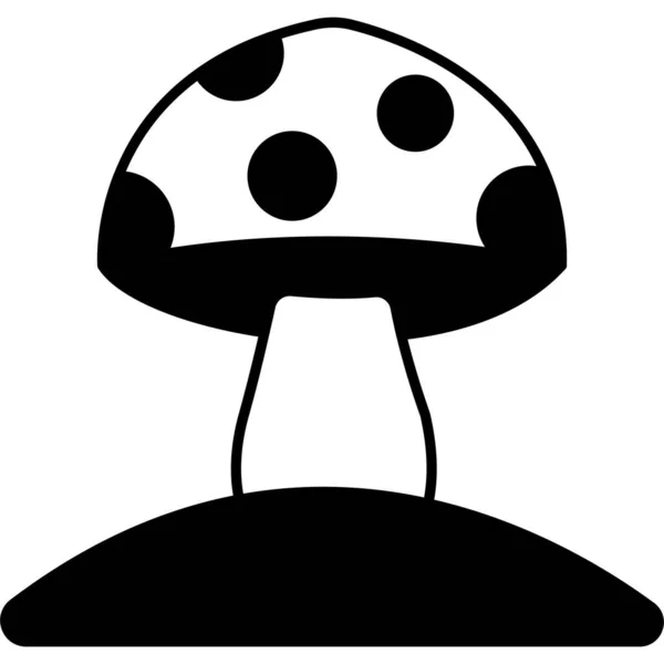 Ícone Cogumelos Ilustração Simples Ícones Vetor Cogumelos Web —  Vetores de Stock