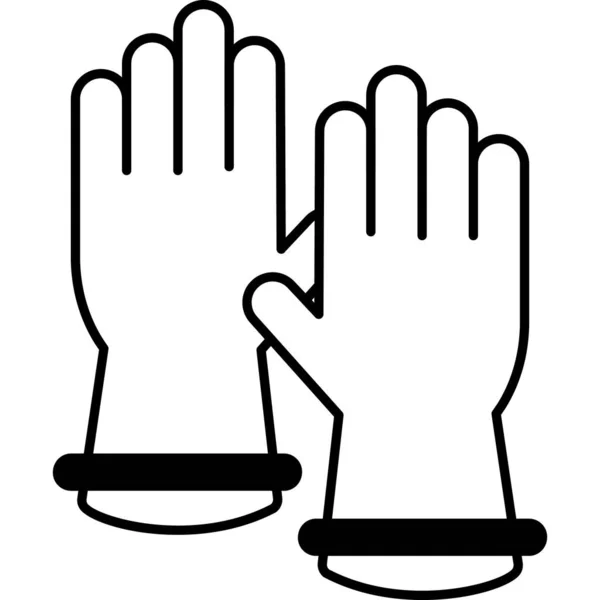 Handschoenen Web Icoon Eenvoudige Illustratie — Stockvector