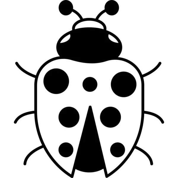 Ladybug Web Icon Simple Illustration — Stock Vector