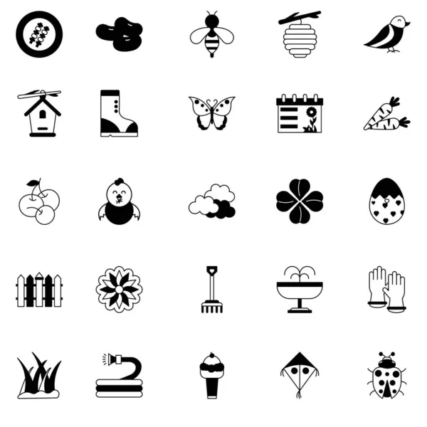 Spring Icon Packwhich Can Easily Edit Modify — 图库矢量图片