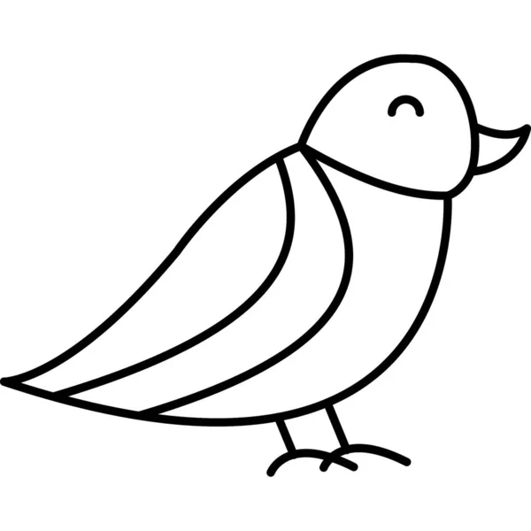 Pták Který Může Snadno Upravovat Nebo Upravovat — Stockový vektor