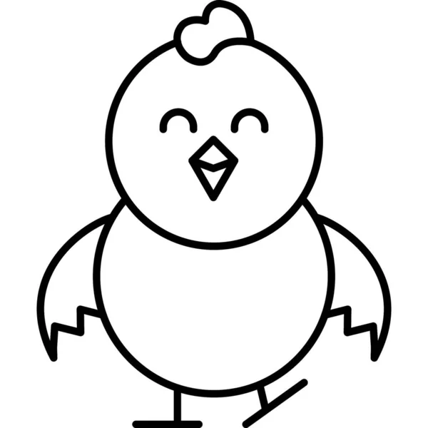 Chick Die Gemakkelijk Kan Bewerken Wijzigen — Stockvector