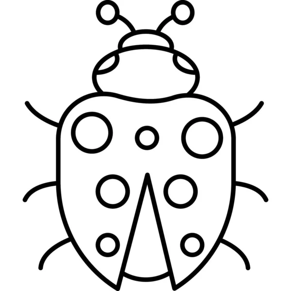 Uğur Böceği Web Simgesi Vektör Illüstrasyonu — Stok Vektör