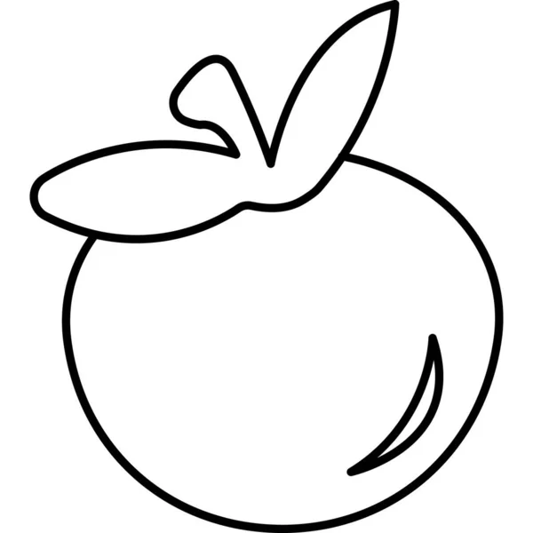 Icono Los Alimentos Frutas Esquema Ilustración Vectorial Eps — Vector de stock
