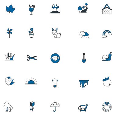 Kolayca düzenleyebilen veya düzenleyebilen Bahar Simgesi Paketi