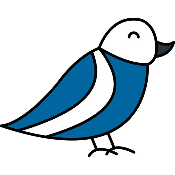 Kuş Simgesinin Vektör Illüstrasyonu — Stok Vektör