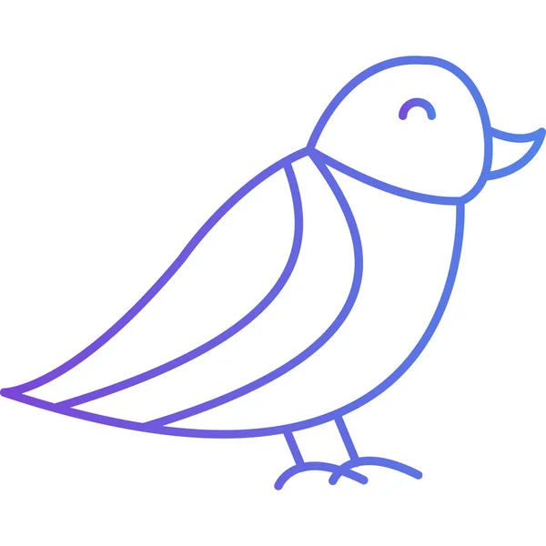 Ptak Który Może Łatwo Edytować Lub Modyfikować — Wektor stockowy