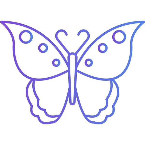 Farfalla Icona Web Semplice Illustrazione — Vettoriale Stock