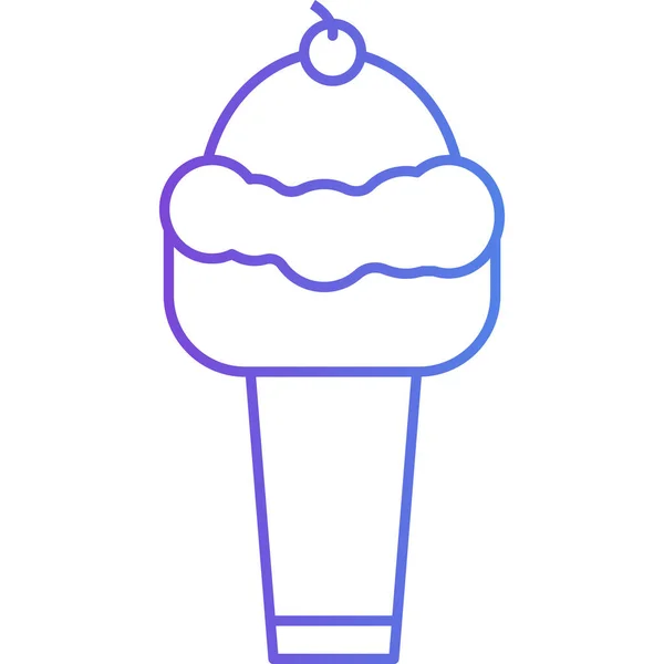 Icône Crème Glacée Illustration Vectorielle — Image vectorielle