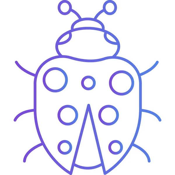 Ikona Ladybug Vektorová Ilustrace — Stockový vektor