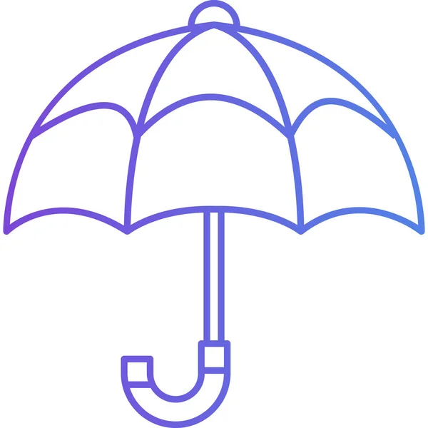 Regenschirm Web Symbol Einfache Illustration — Stockvektor