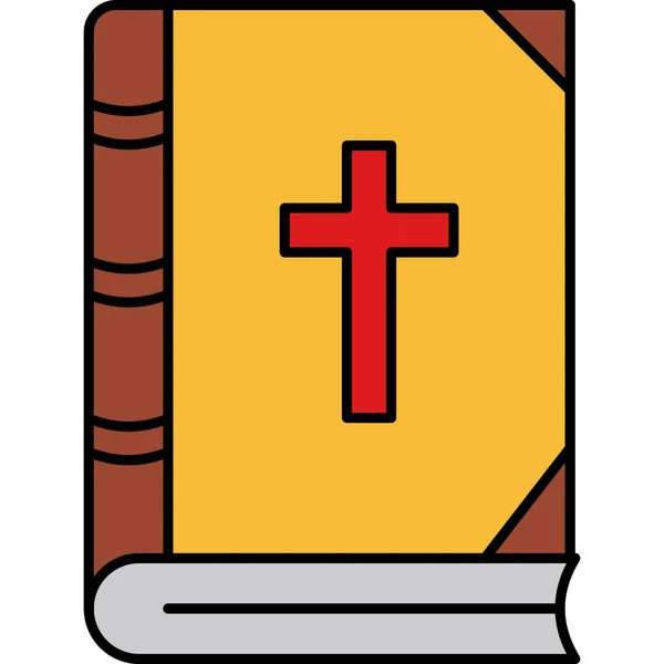 Bibliát Web Ikon Egyszerű Illusztráció — Stock Vector