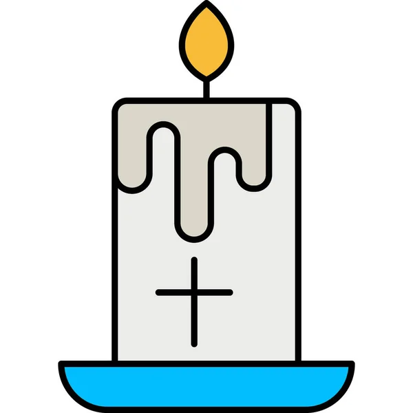 Свічка Веб Іконка Проста Ілюстрація — стоковий вектор
