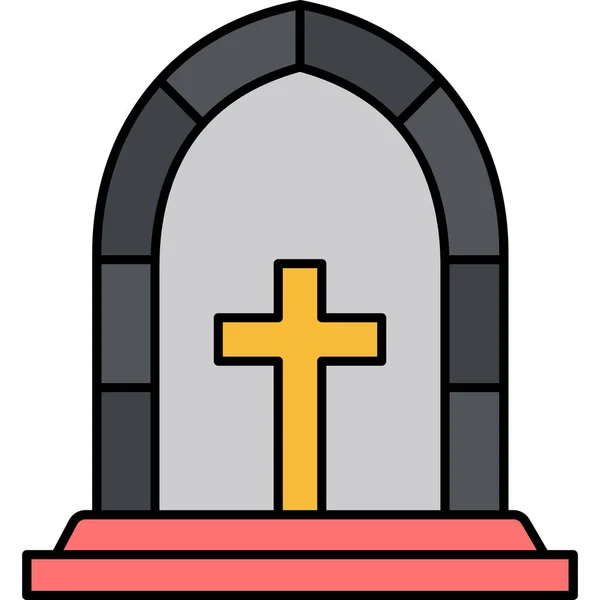 Надгробие Веб Иконка Простой Дизайн — стоковый вектор