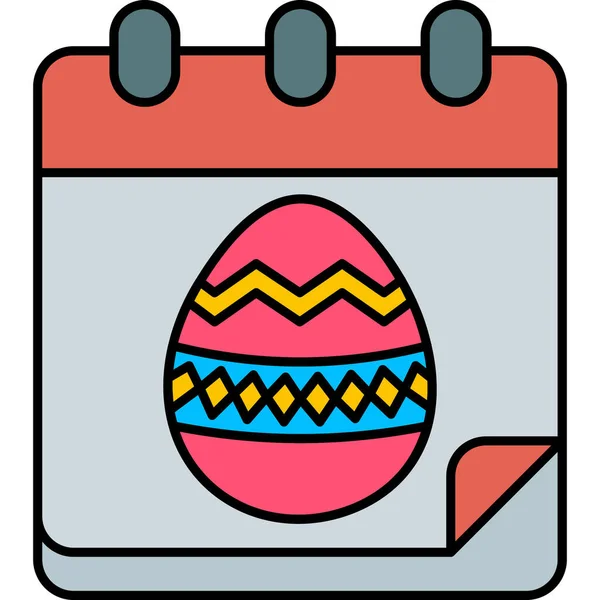 Veselý Velikonoční Kalendář Vejcem — Stockový vektor