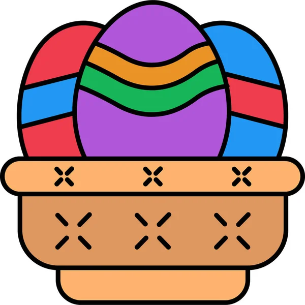 Velikonoční Vejce Jednoduchá Ilustrace — Stockový vektor