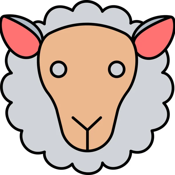 Moutons Icône Web Illustration Simple — Image vectorielle