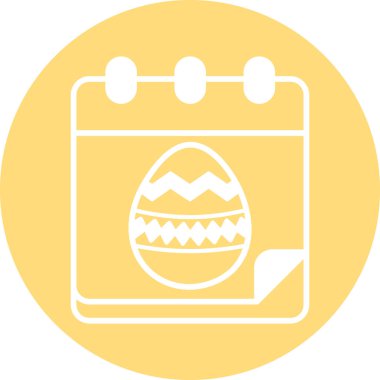 Tek Paskalya Yumurtası simgesinin vektör çizimi