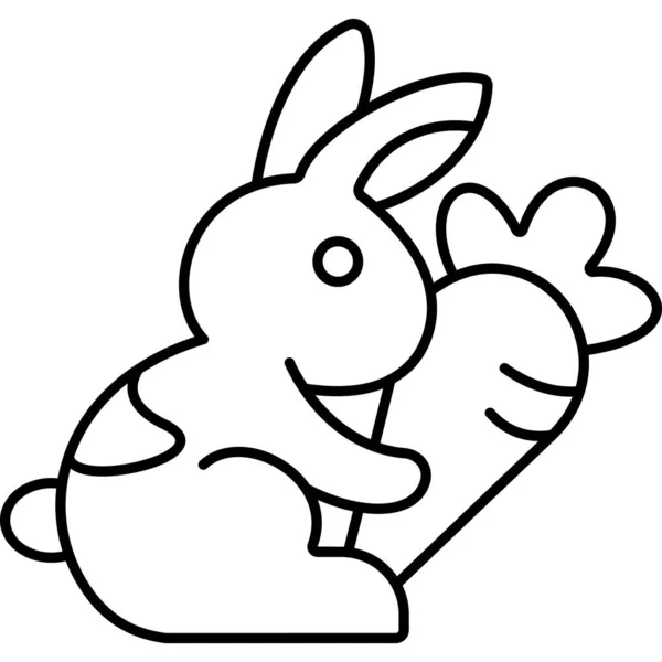 Карикатурная Иллюстрация Кролика Зайчиком — стоковый вектор