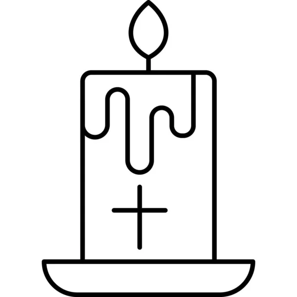 Свічка Простий Дизайн Піктограми Веб — стоковий вектор