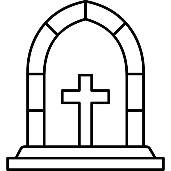 Iglesia Icono Web Diseño Simple — Archivo Imágenes Vectoriales