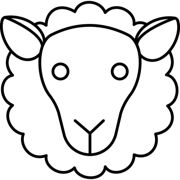 Вівці Веб Іконка Проста Ілюстрація — стоковий вектор