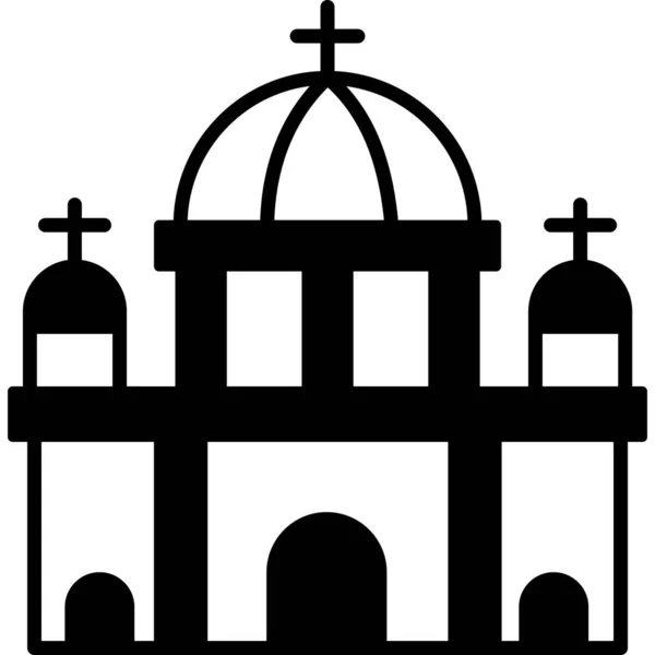 Igreja Ícone Web Design Simples — Vetor de Stock