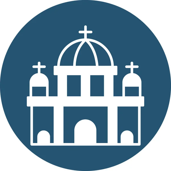 Chiesa Icona Web Semplice Illustrazione — Vettoriale Stock