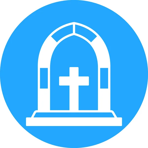 Церковь Веб Иконка Простой Дизайн — стоковый вектор