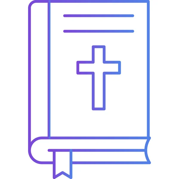 Bible Webová Ikona Jednoduchá Ilustrace — Stockový vektor