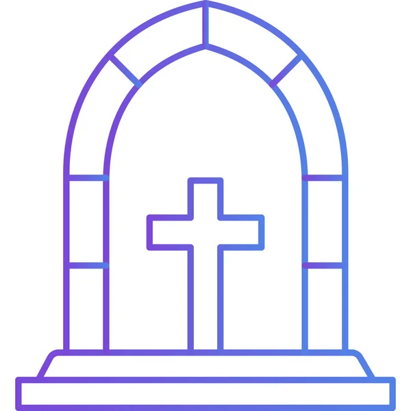 Igreja Ícone Web Ilustração Simples — Vetor de Stock
