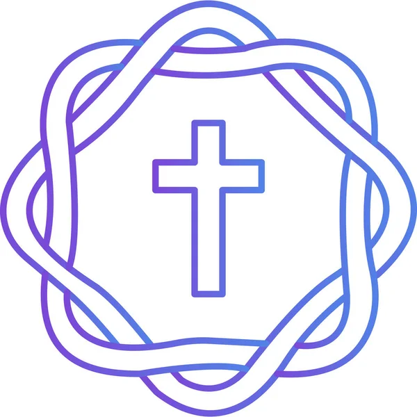 クリスチャン クロス シンプルなデザイン — ストックベクタ